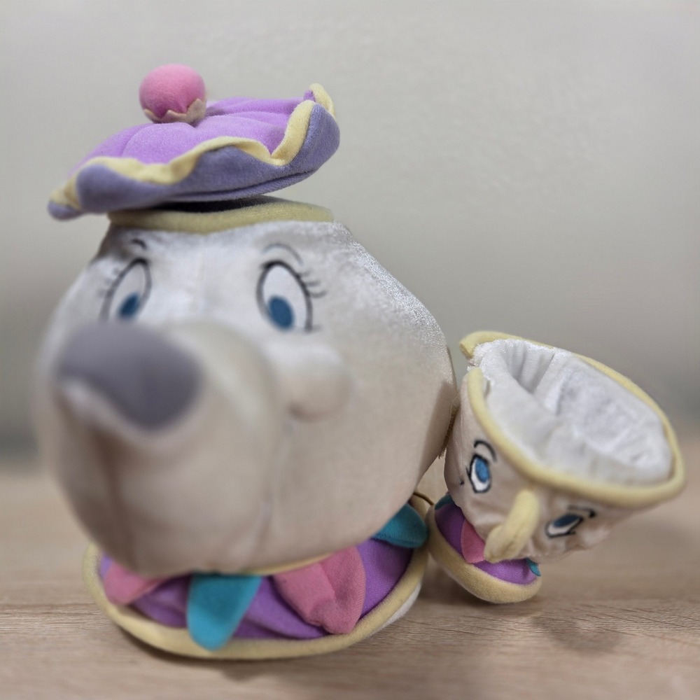 Vintage Disney Store Mrs Potts & Chip Talking Plush Beauty and the Beast